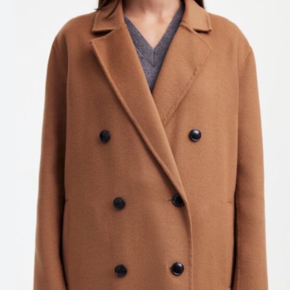 Madewell Double-Faced Brushed Long Coat, belted, NS386 SZ M - Picture 2 of 8